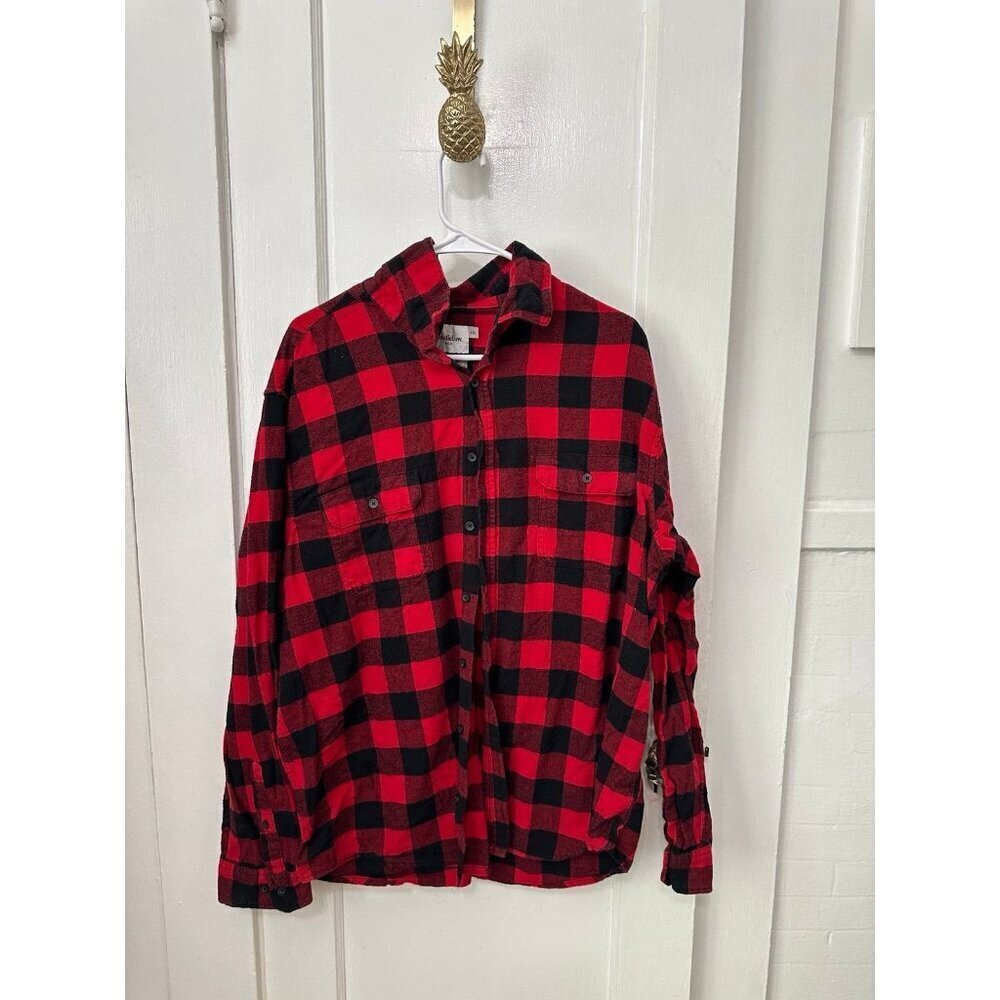 Goodfellow men’s size 2X – large, red and black plaid shirt